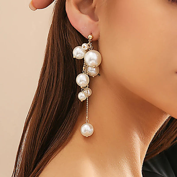 Fashion Imitation Pearl Drop Earrings 2