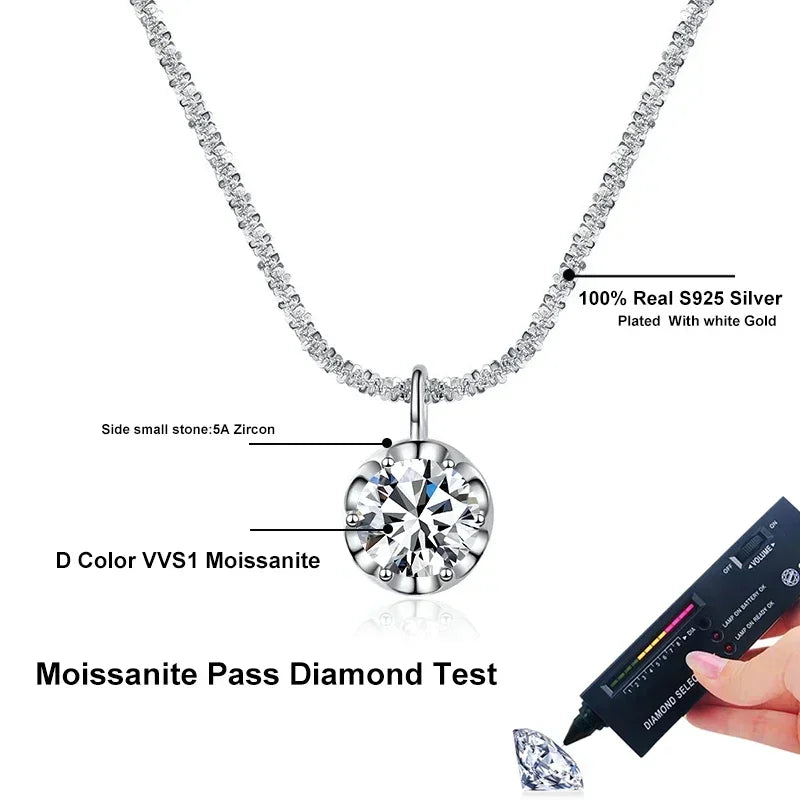 Moissanite Necklace Pendant