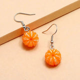 Orange Fruit Drop Hanging Earrings