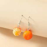 Orange Fruit Drop Hanging Earrings