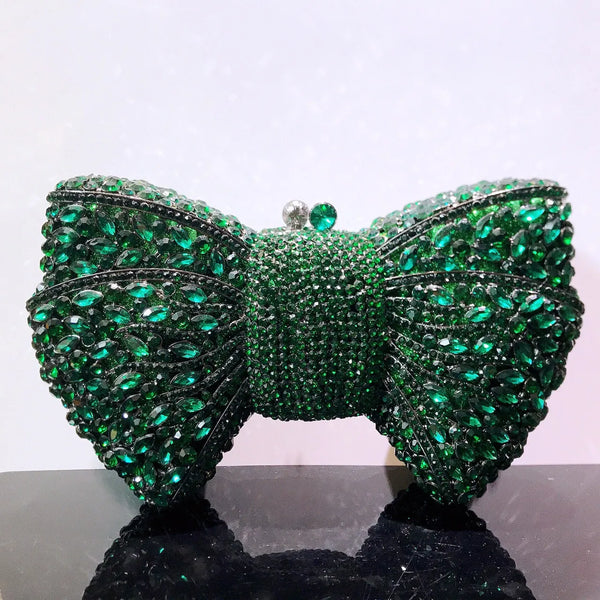 Rhinestone Bow Luxury Diamond Clutch