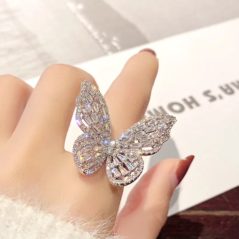 Shining Butterfly Ring For Women