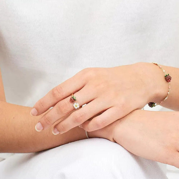 Sterling Silver Strawberry Ring